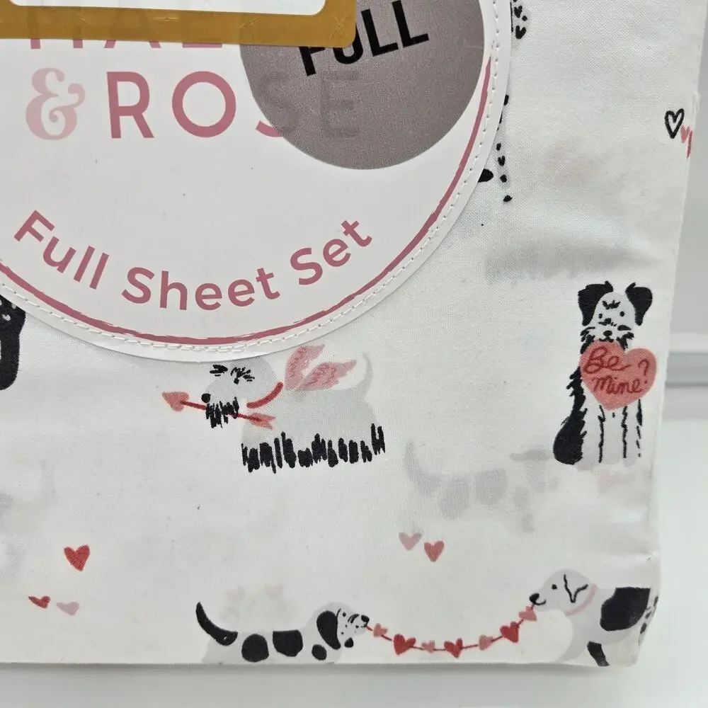 Maeve & Rose FULL Sheet Set Dog Heart PUPPY DOGGY LOVE NEW! Fun